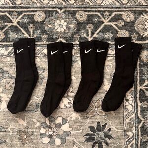 Nike Black Athletic Crew Socks (Set of 4)